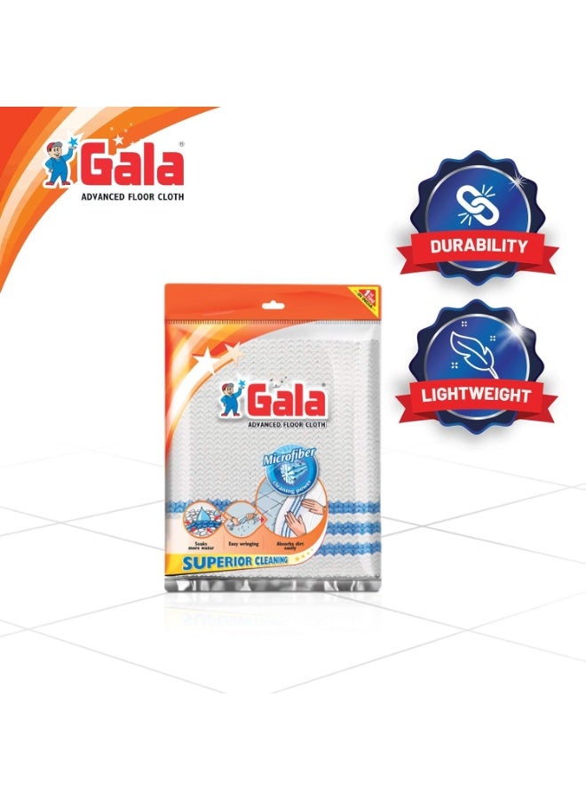 Gala Microfiber Advance Floor Cleaning Cloth(Pocha) for Mopping - White, Pack of 2 (163054) - Image 4